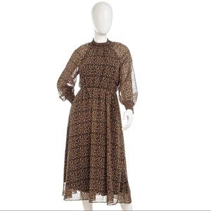Madewell (Re)sourced Georgette Smocked-Neck Midi Dress in Folktale Paisley